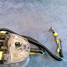 Химчистка ковра от въевшихся пятен до - фото